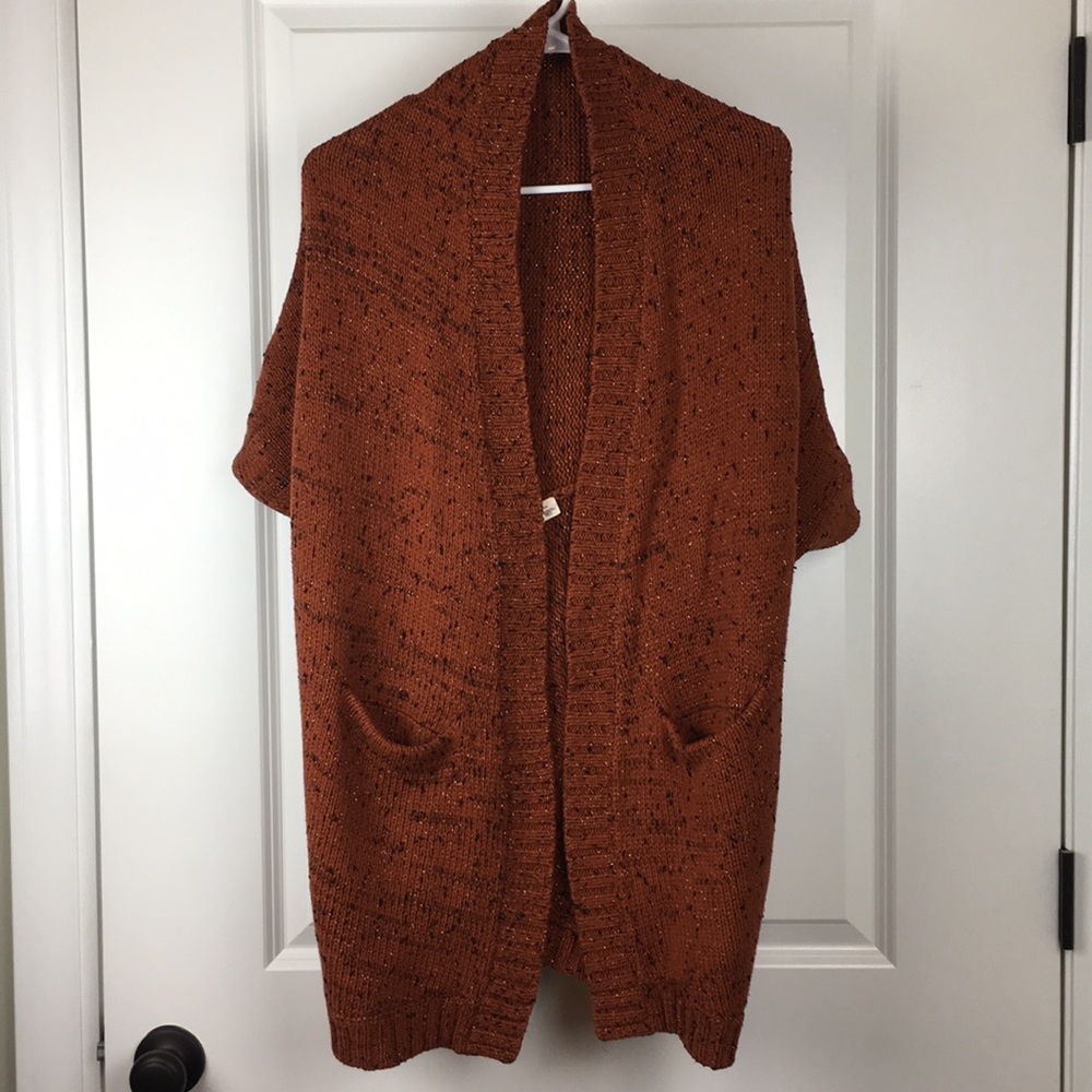 Anthropologie Drapey Short-Sleeve Cardigan